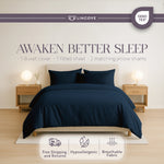 100% Cotton Duvet Cover Set, Blue - Classic Hotel Collection