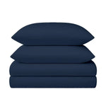 100% Cotton Duvet Cover Set, Blue - Classic Hotel Collection