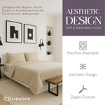 100% Cotton Duvet Cover Set, Cream - Classic Hotel Collection