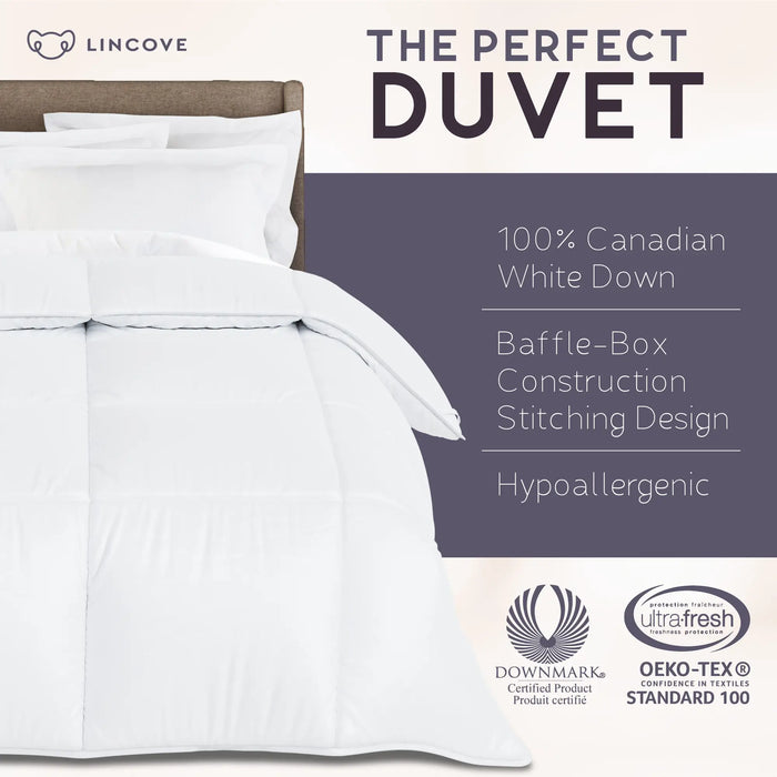 100% Canadian White Down Duvet Comforter
