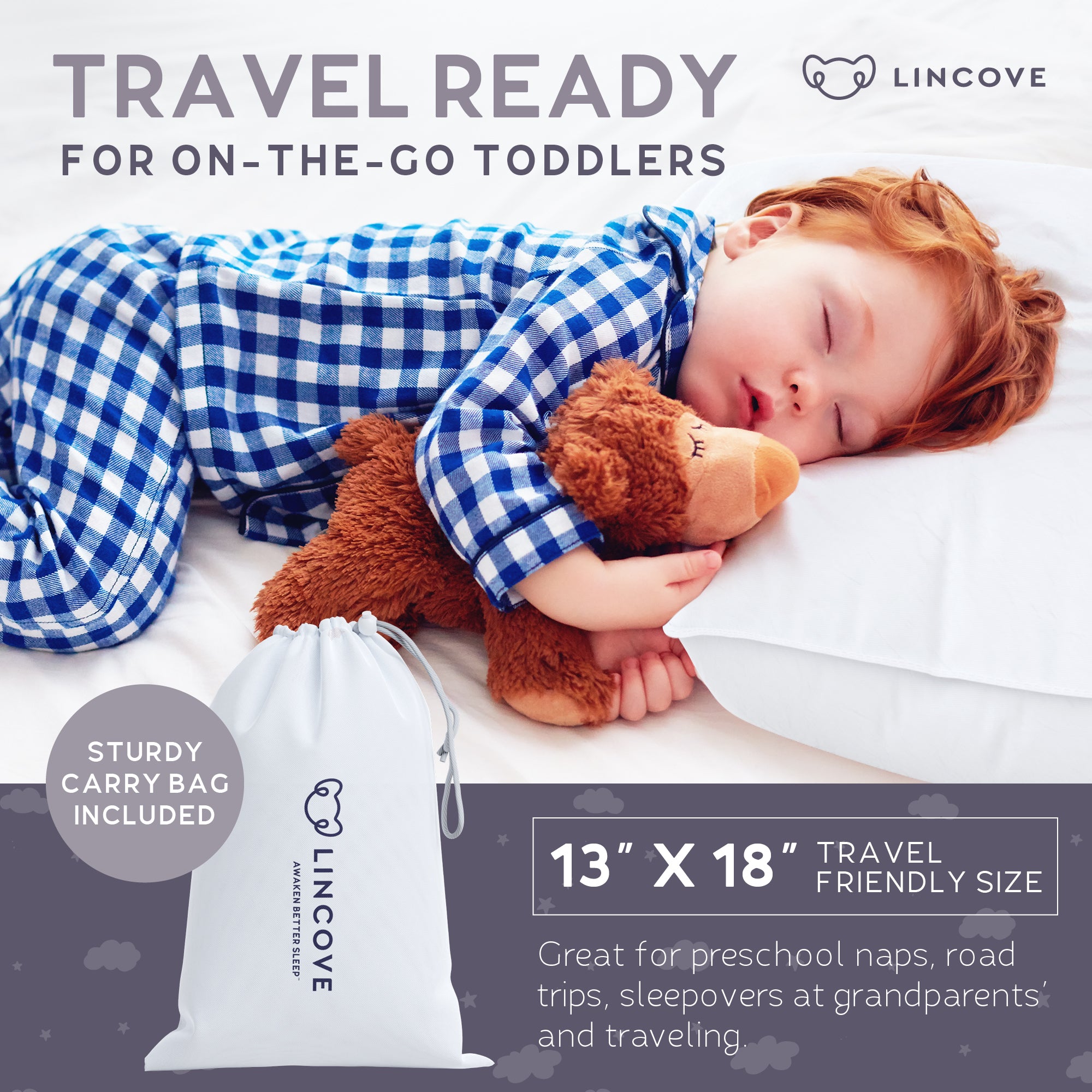 Down and Feather Toddler Pillow - Set
