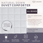 100% Canadian White Down Duvet Comforter