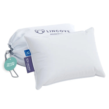 Down And Feather Travel Pillow - Made In Canada