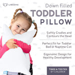 Down and Feather Toddler Pillow - Made In Canada