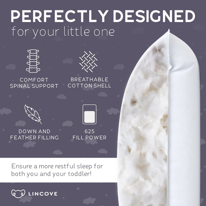 Down and Feather Toddler Pillow - Made In Canada