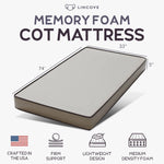 Cot Memory Foam Mattress - Made In USA