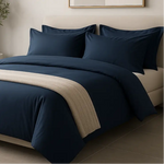 100% Cotton Duvet Cover Set, Blue - Classic Hotel Collection