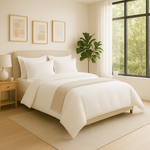 100% Cotton Duvet Cover Set, White - Classic Hotel Collection