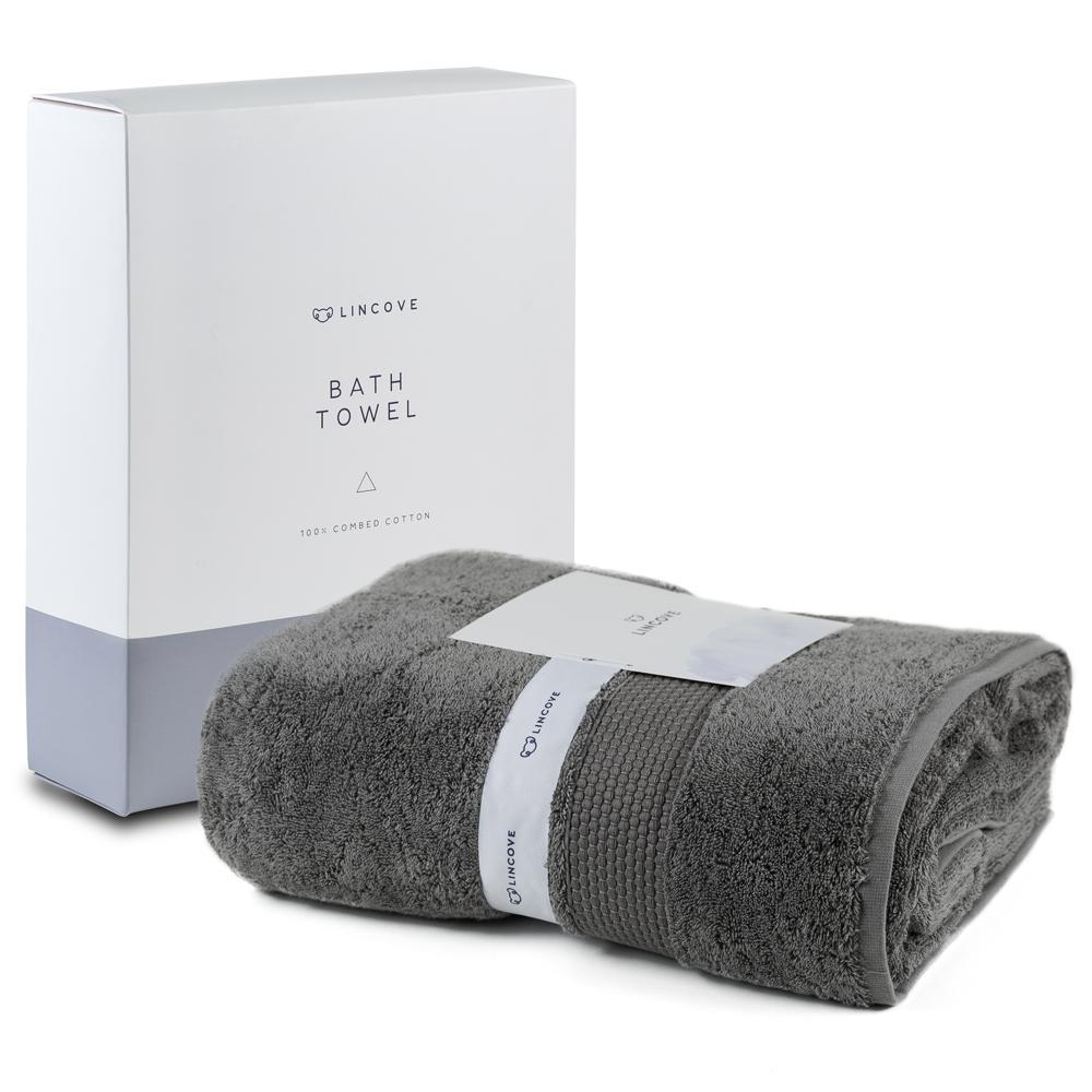 Lincove Turkish Cotton Bath Towel - Charcoal