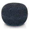 Grey Knit Pouf - Lincove