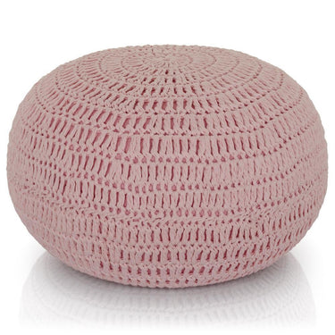 Pink Knit Pouf - Lincove