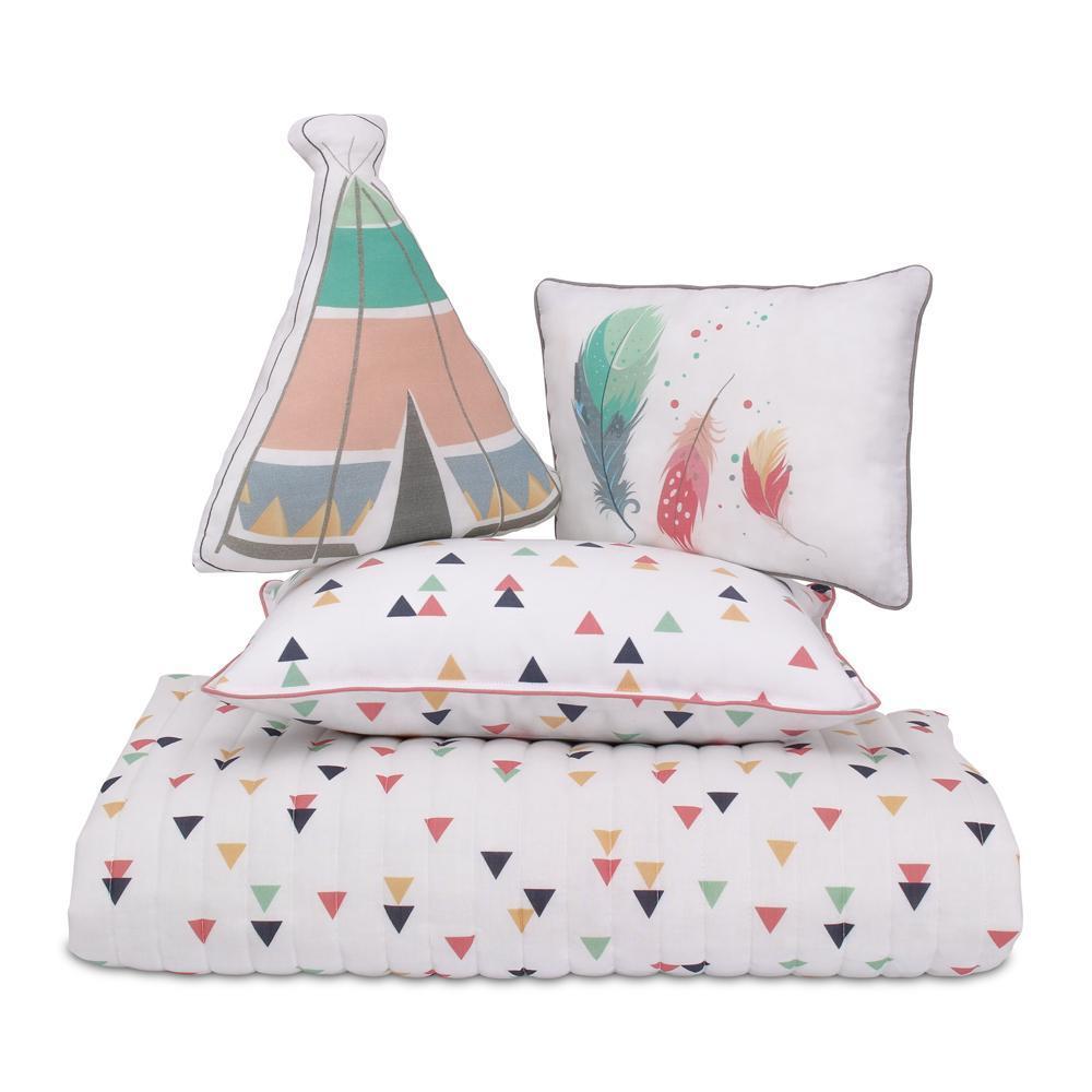 Boho 4 Piece Toddler Bedding Set - Lincove